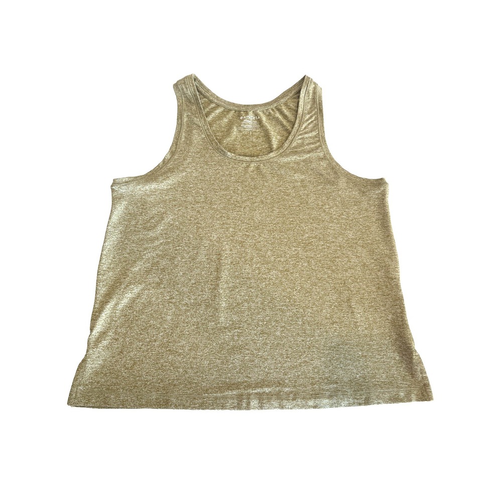 Athleta Women's Small Uptempo Tank Top Heathered Gold | Beige Stretch Athleisure